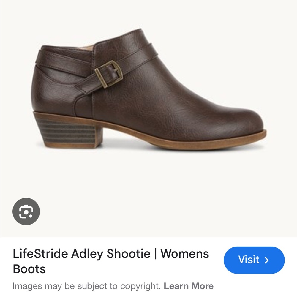 Life Stride Women's Dark Brown Ankle Booties